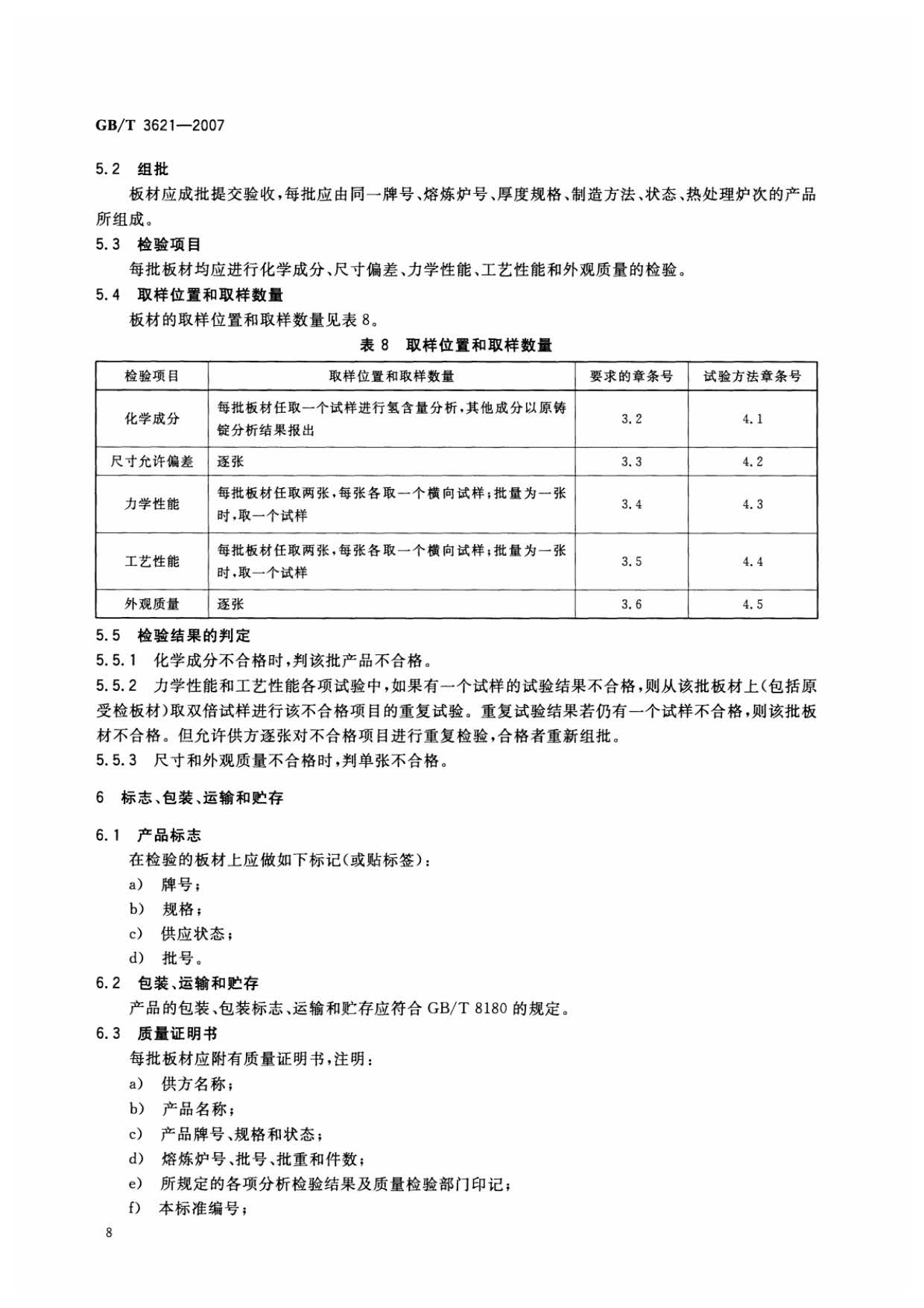 鈦及鈦合金板材國家標準 GB/T 3621—2007
