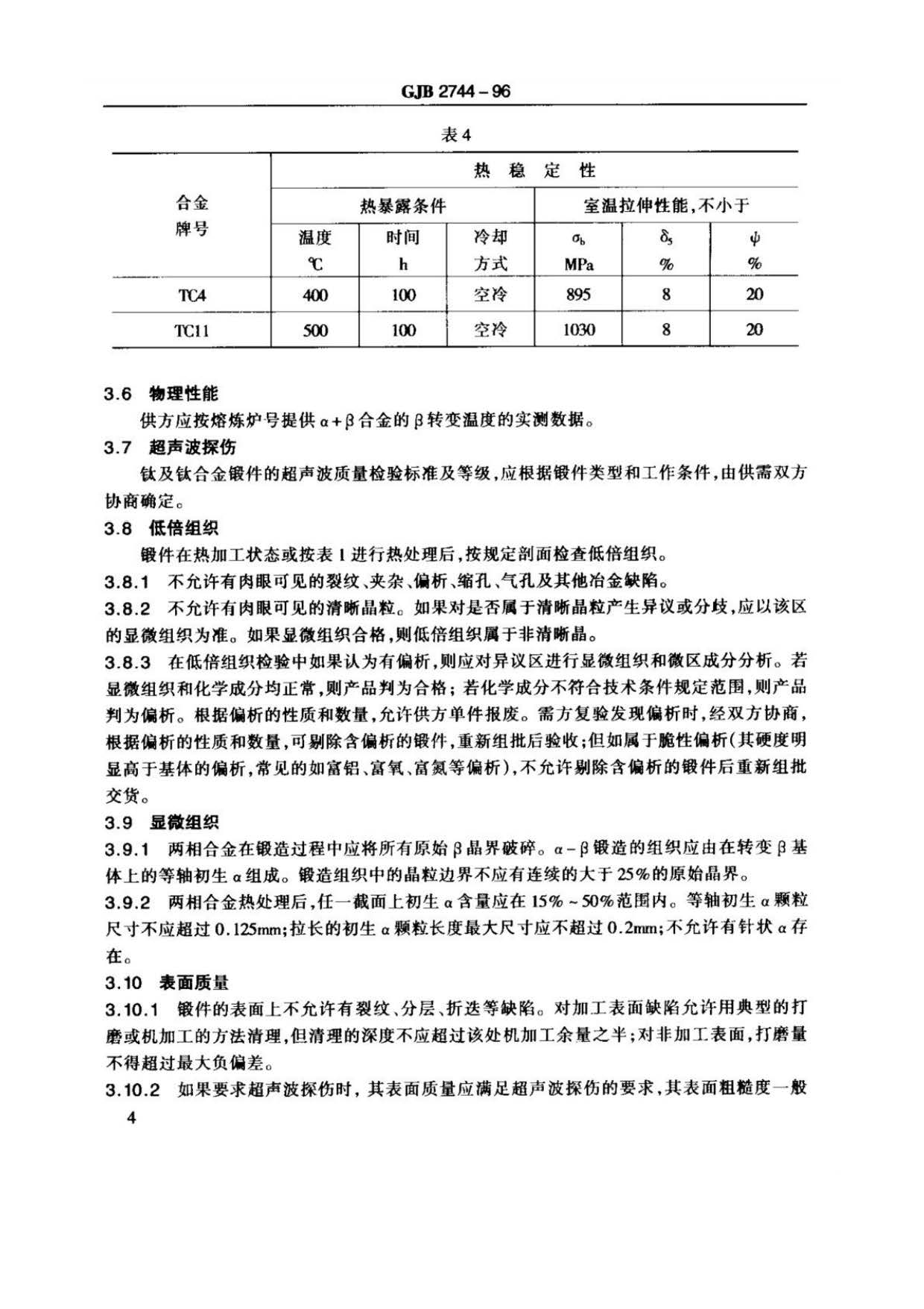 航空用鈦及鈦合金棒材自由鍛件和模鍛件規(guī)范